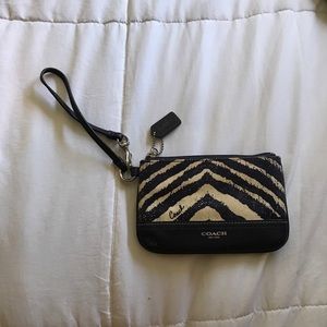Coach Zebra Print Wristlet